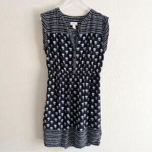 LOFT Blue Floral Dress Medium